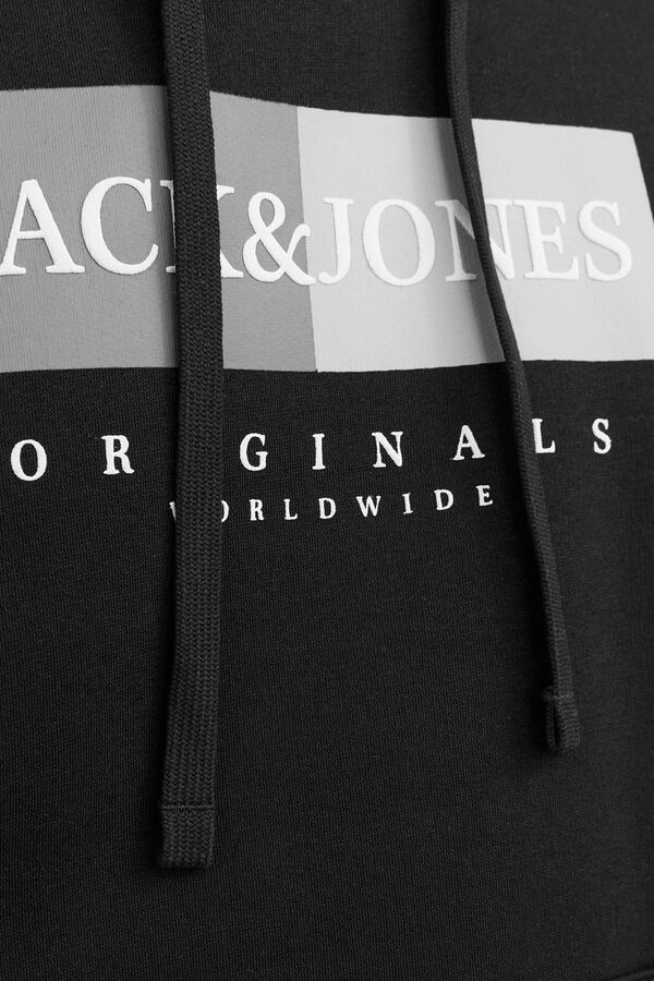 Jack & Jones Moletom com logo e Sweatshirt regular preto