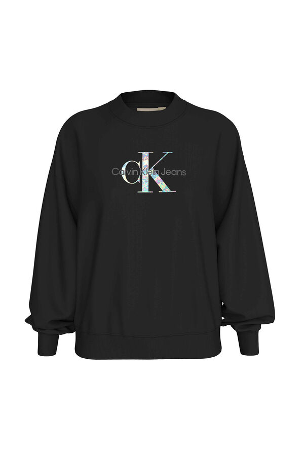 Calvin Klein Sweatshirt sem capuz preto