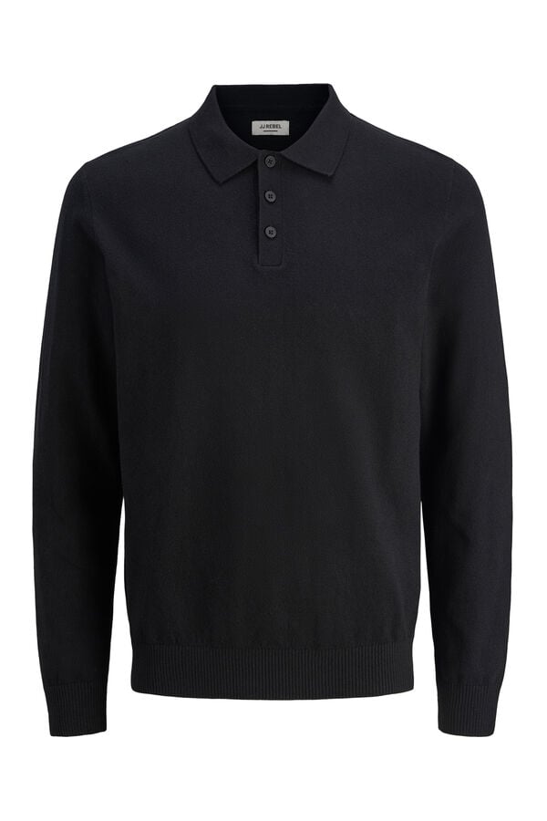 JJ REBEL Polo de punto negro