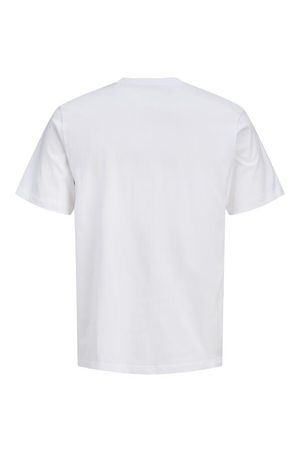 Jack & Jones Camiseta b&aacute;sica con logo blanco