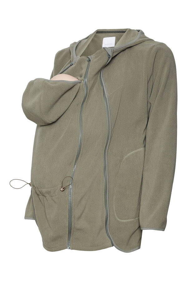 Mamalicious Sudadera forro polar maternity, lactancia verde