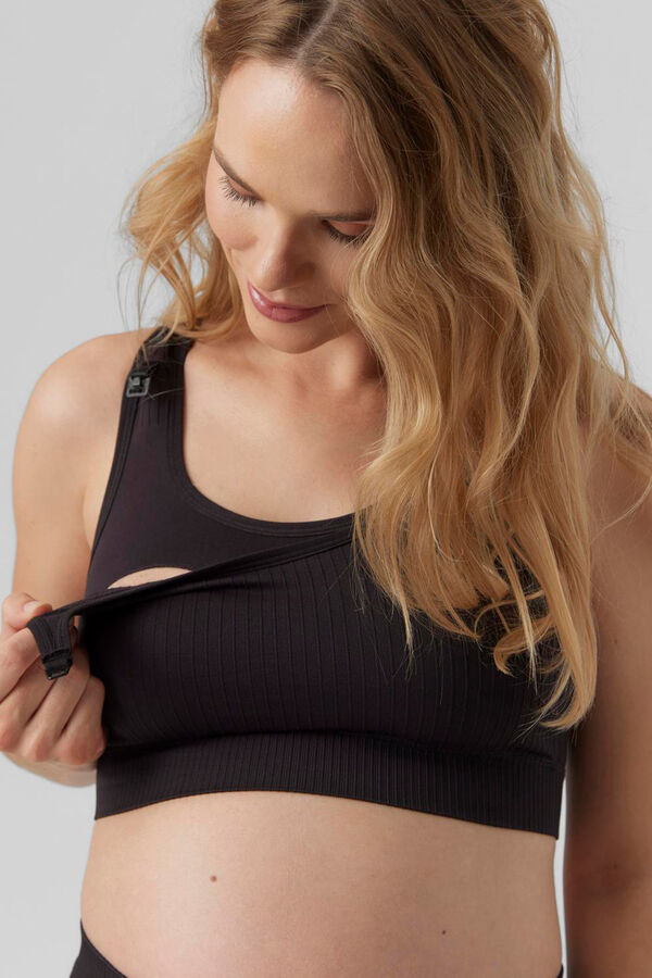 Mamalicious Sujetador deportivo de lactancia negro