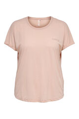 Womensecret Camiseta manga corta deportiva talla grande rosa