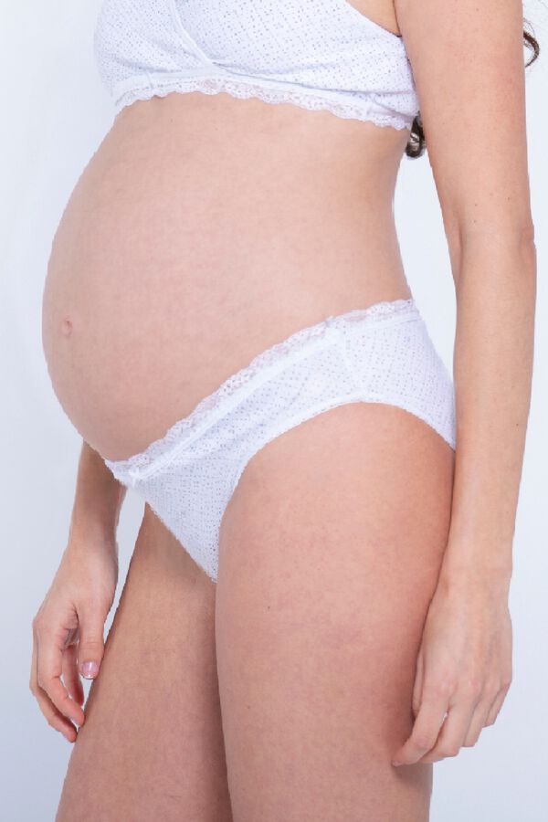 Ohma! Braguita premam&aacute; de canal&eacute; estampado blanco
