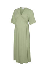 Mamalicious Vestido midi de maternidade e amamenta&ccedil;&atilde;o verde