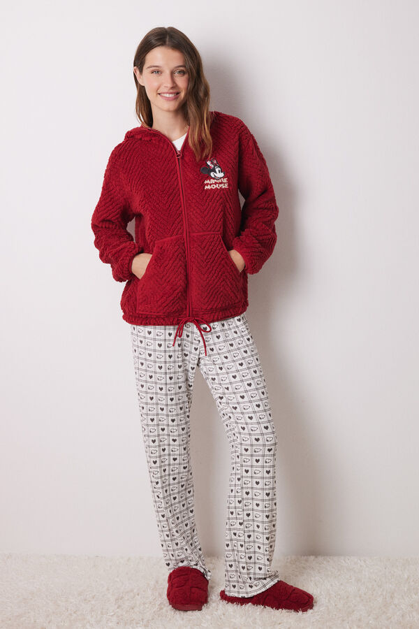 Women'secret Bata corta pelo suave Minnie rojo