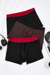 Trendyol Pack 3 boxers lisos de algod&atilde;o preto