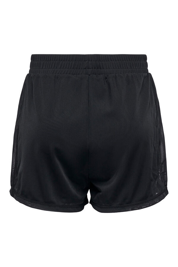 Womensecret Shorts deportivos de rejilla negro