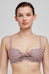 Gisela Top bikini capacidad estampado rayas multicolor estampado