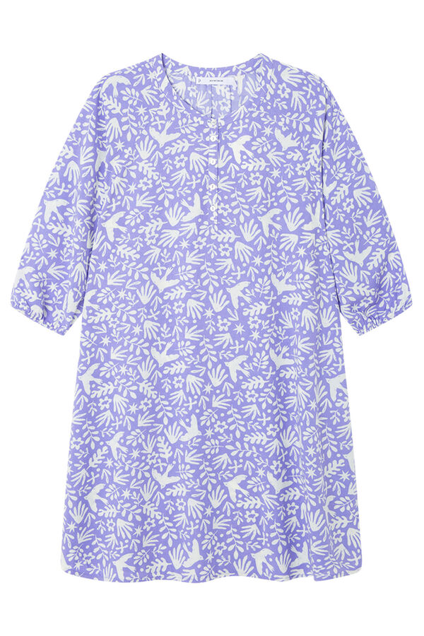 Women'secret Camisola de viscose estampado lil&aacute;s rosa