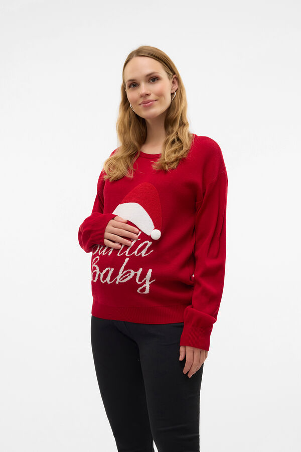 Mamalicious Camisola de Natal maternity  vermelho