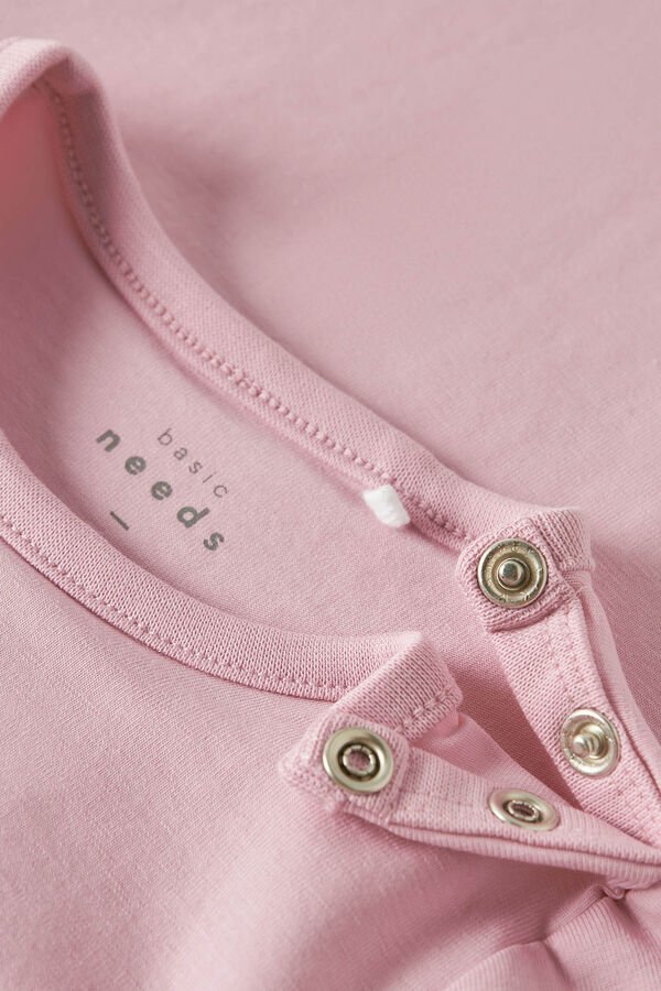 Name it Camiseta manga curta de algod&atilde;o org&acirc;nico rosa
