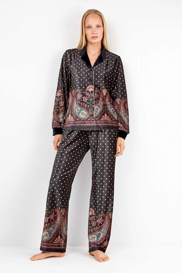 Gisela Camisa pijama terciopelo blanco