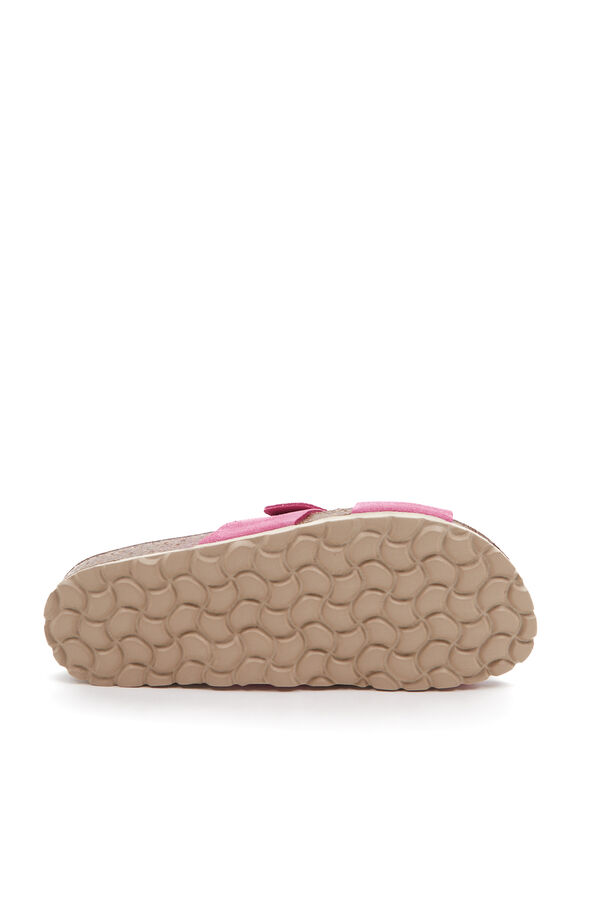 Abbacino Sand&aacute;lia rasa com fivela de mulher rosa