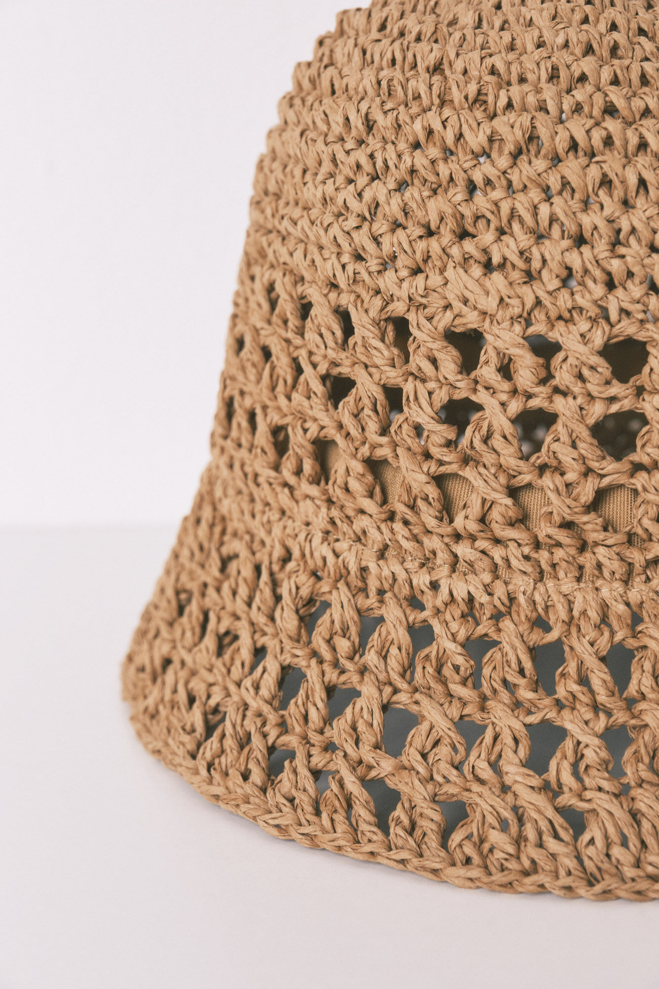 Women'secret Chap&eacute;u de balde de crochet bege