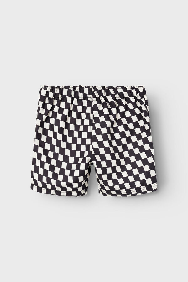 Name it Ba&ntilde;ador para ni&ntilde;o estampado cuadros blanco