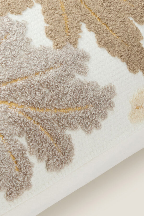 Textura Funda coj&iacute;n hojas oto&ntilde;o beige