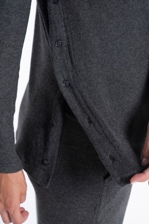 Ohma! Pack home con tejido soft y botones gris