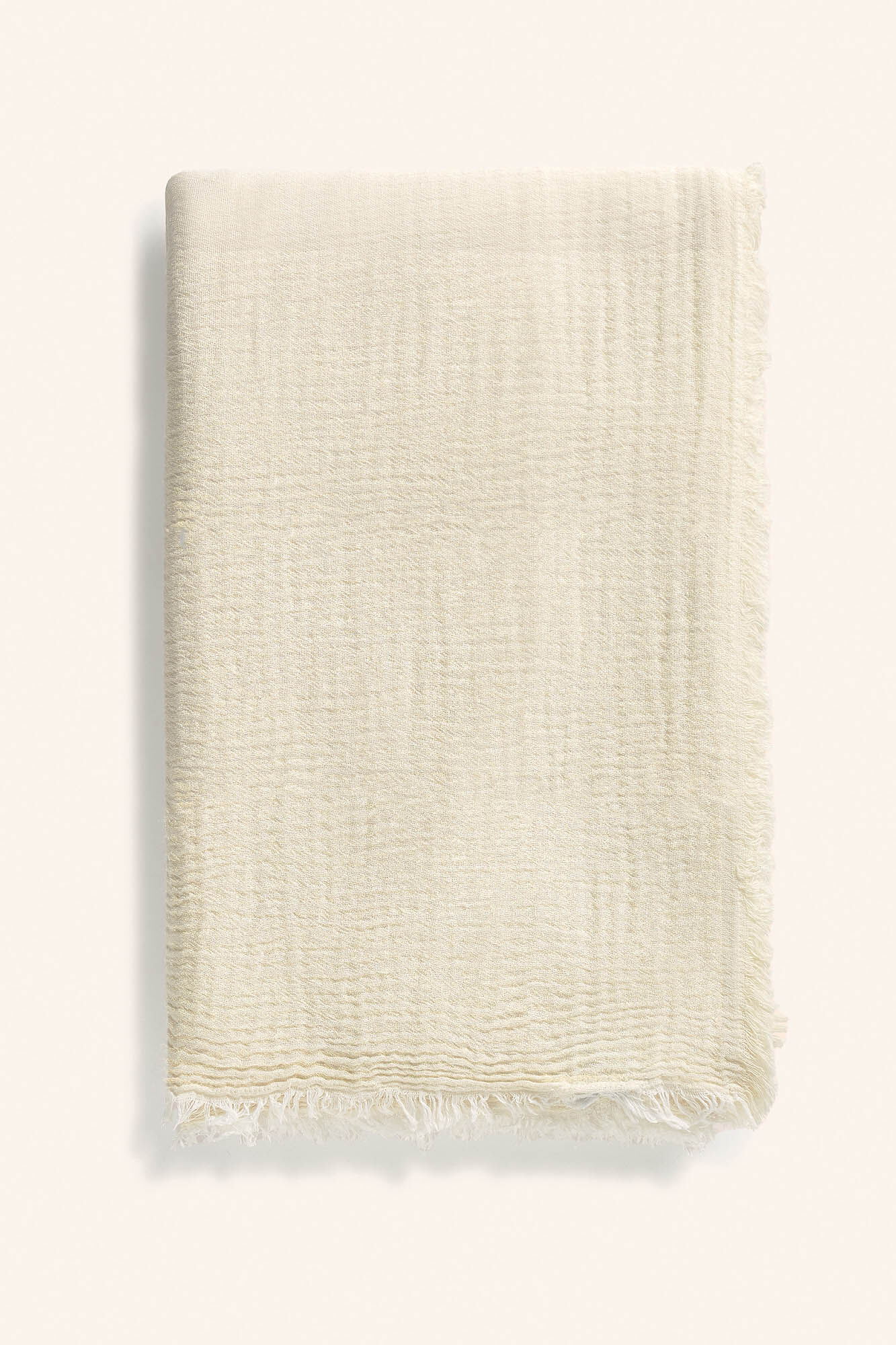 Calma House Camada de colcha de algod&atilde;o musselina crua