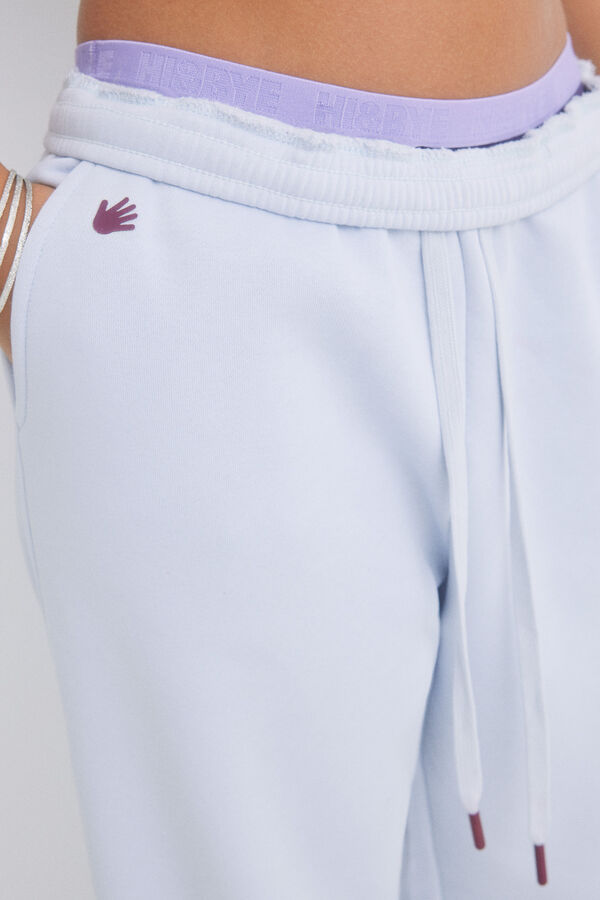HI&BYE Pantal&oacute;n jogger felpa azul claro azul