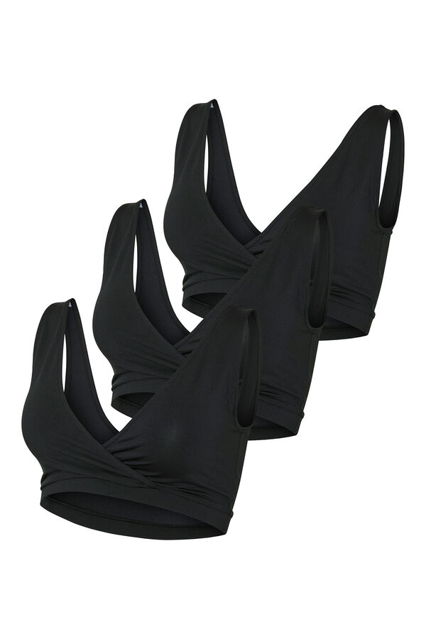 Mamalicious Pack 3 sujetadores deportivos maternity lactancia negro