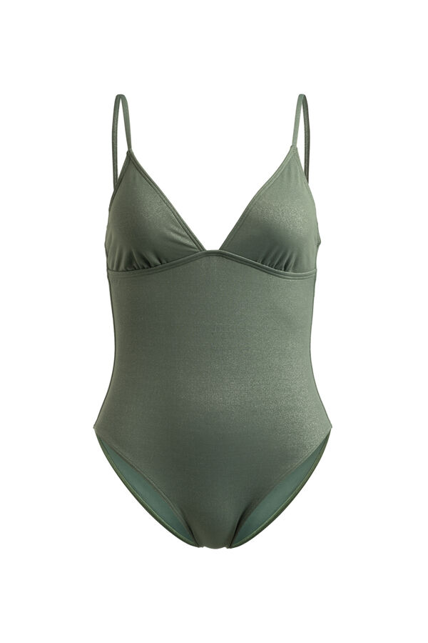 Roxy Fato de banho completo de cintura alta para mulher - Shiny Wave  bege