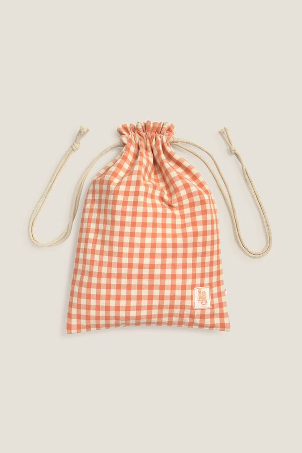 Textura Bolsa de cuadros vichy coral