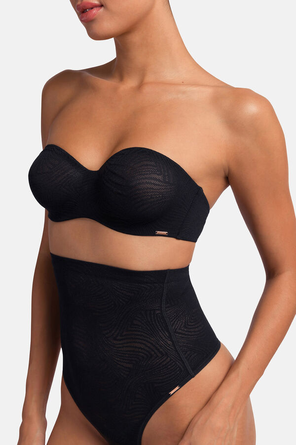 Dorina Suti&atilde; de renda sem aro preto