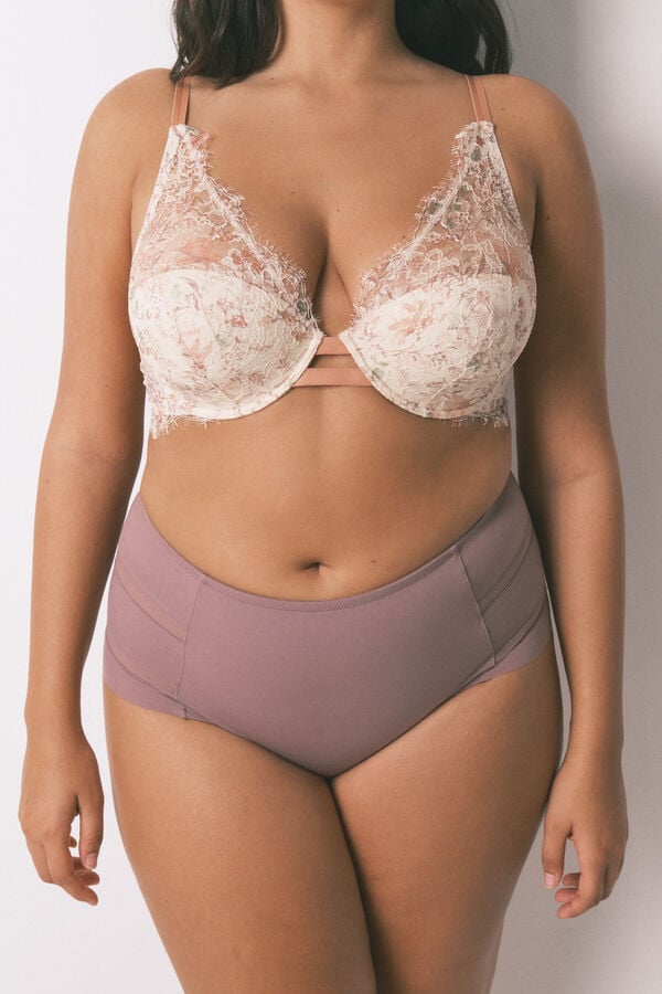 Women'secret Braga alta cl&aacute;sica microfibra rosa rosa