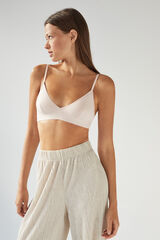 Women'secret Sujetador triangular algod&oacute;n org&aacute;nico rosa rosa