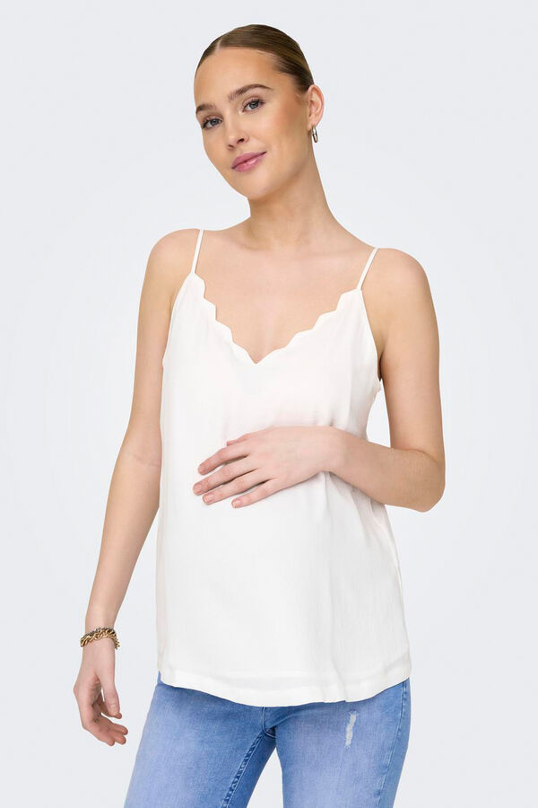 Only Maternity Top alças maternity branco