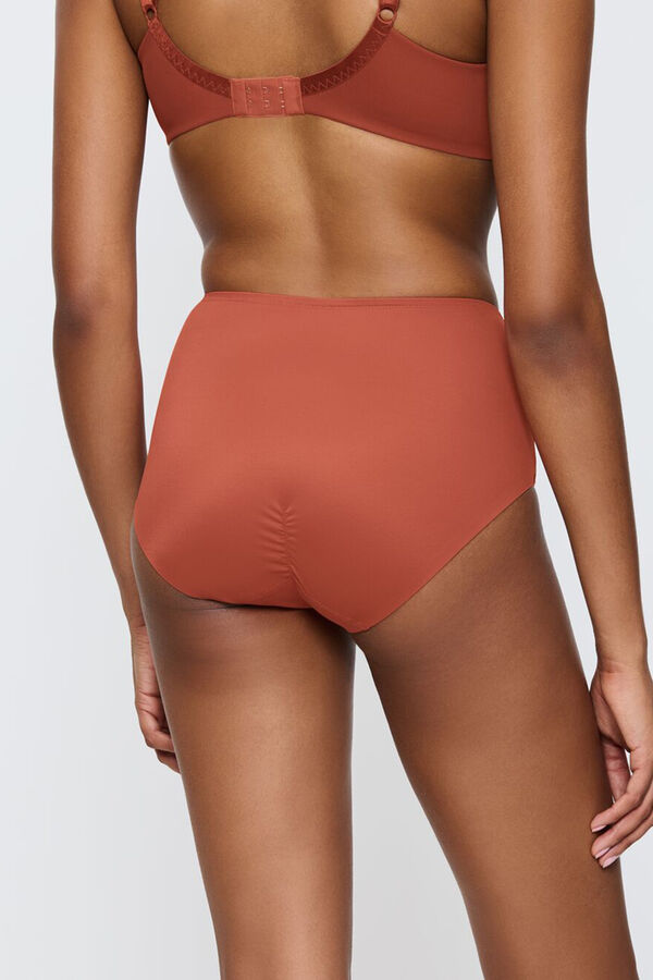 Triumph Calcinha maxi cintura alta com abertura nas pernas vermelho