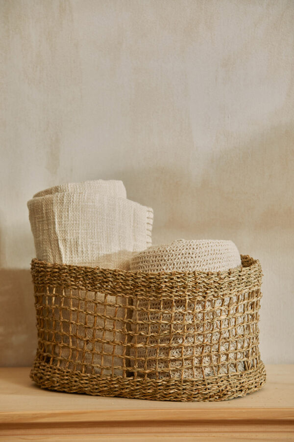 Calma House Cesto artesanal de junco de mar Hanoi nude