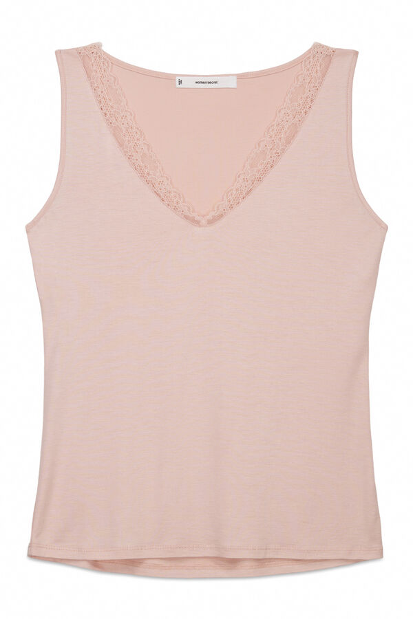 Women'secret Camiseta punto s&uacute;per suave rosa rosa