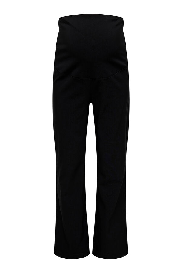Only Maternity Pantalones premam&aacute; con tiro alto y cintura el&aacute;stica negro