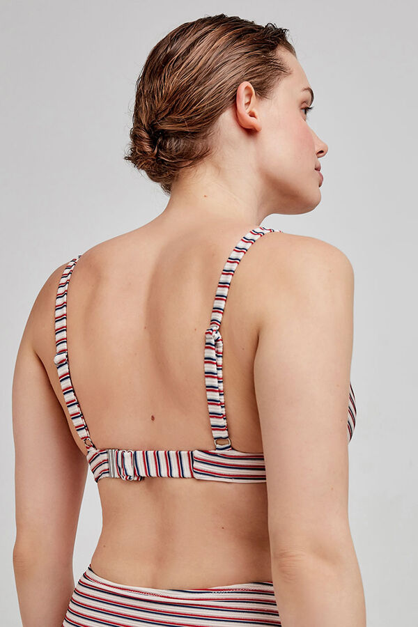 Gisela Top bikini capacidad estampado rayas multicolor estampado