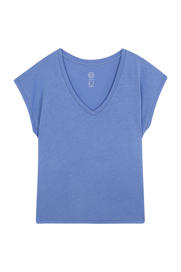 Women'secret Camiseta manga corta azul claro azul