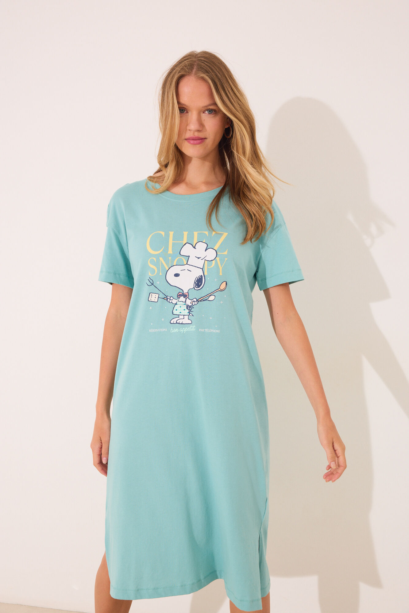 Women'secret Camisola longa verde Sebastian 100% algod&atilde;o