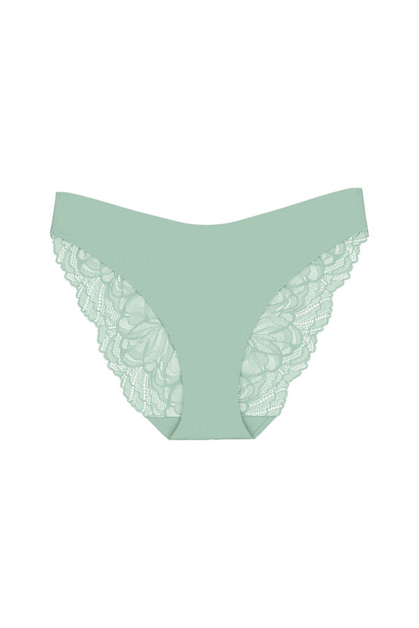 Triumph Braga pernera alta encaje turquesa