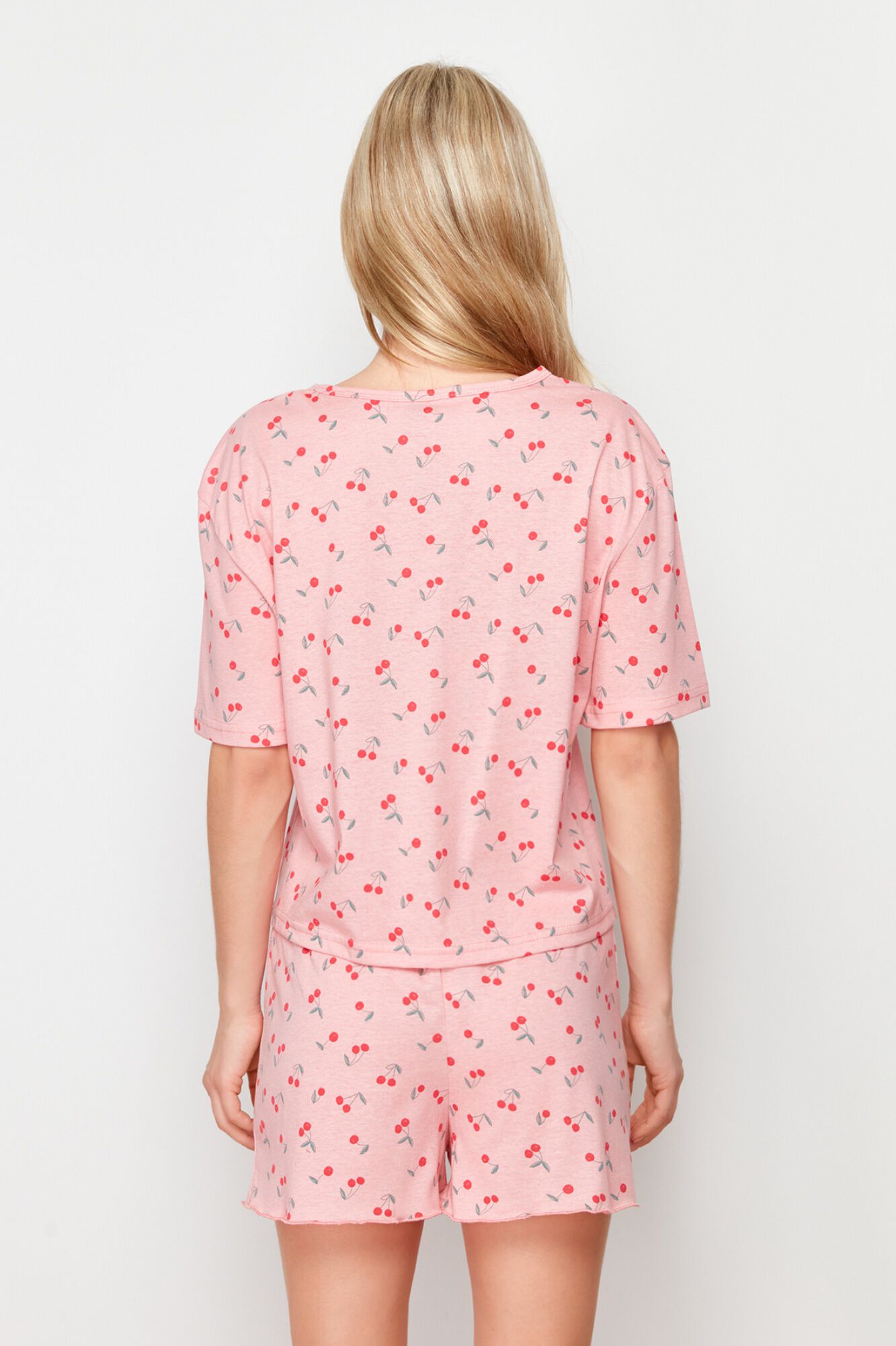 Trendyol Conjunto de pijama curto cerejas