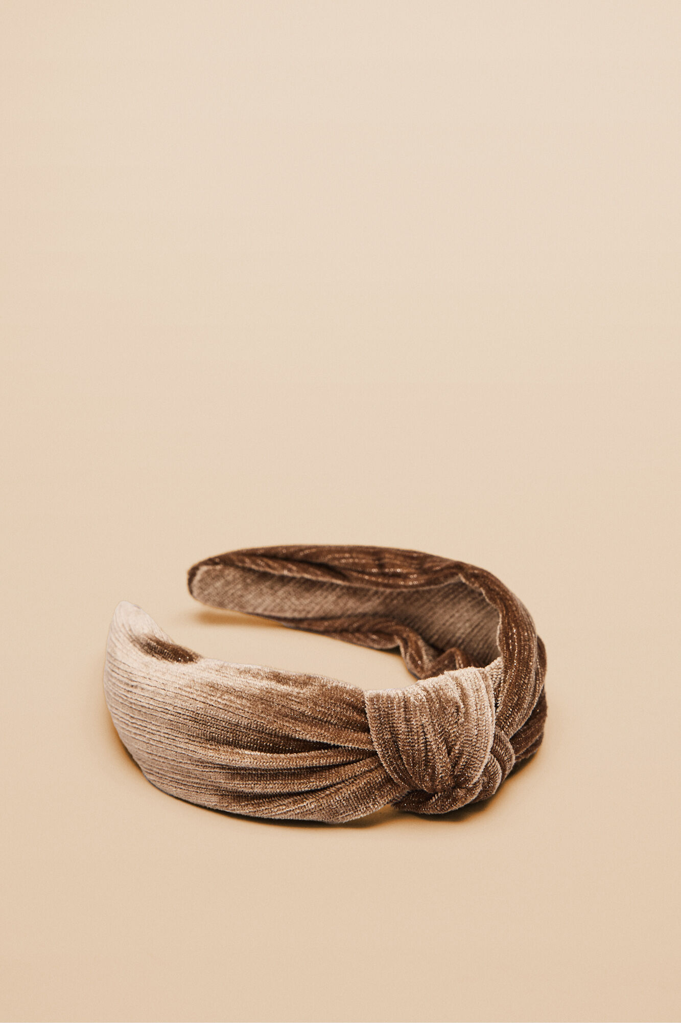 Women'secret Bandolete cabelo n&oacute; veludo brilhante marfim 