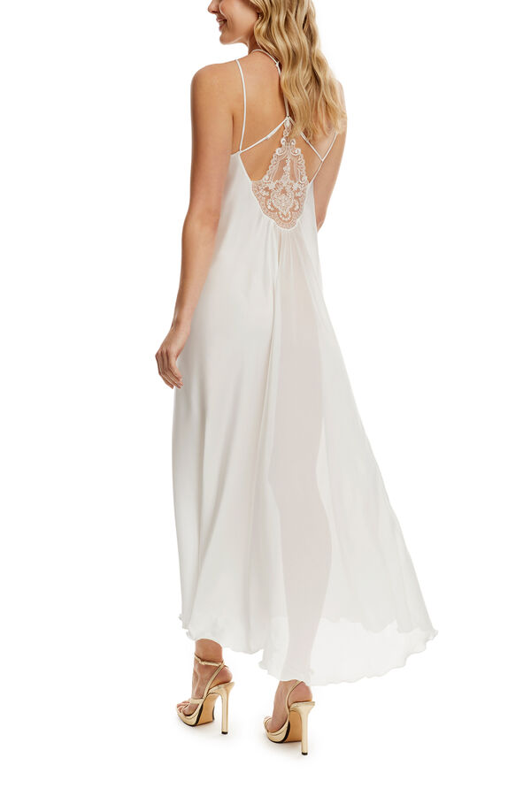 Ivette Bridal Camis&oacute;n largo crepe essen marfil