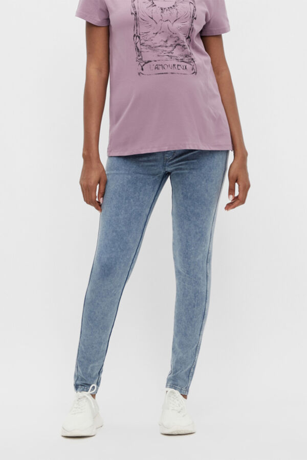 Mamalicious Jegging denim maternity azul