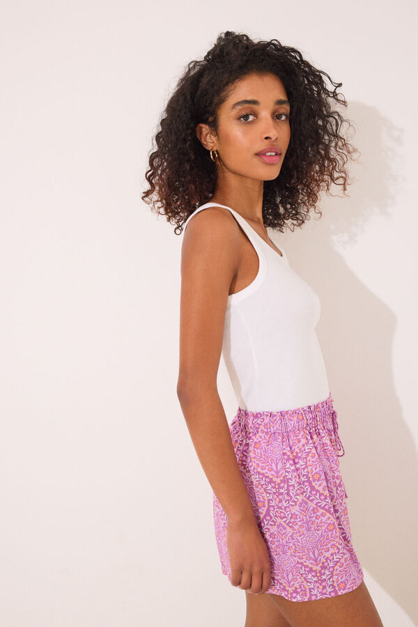 Women'secret Cal&ccedil;a de viscose com estampado Boho  rosa