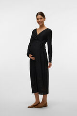 Mamalicious Vestido midi de renda para amamenta&ccedil;&atilde;o e maternity preto