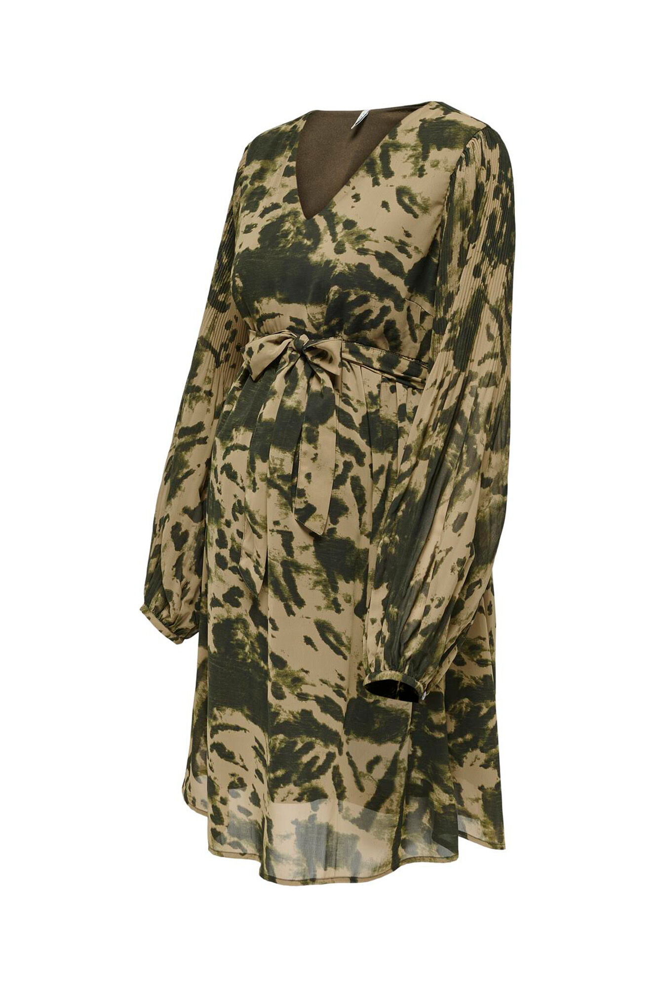 Only Maternity Vestido midi premam&aacute; estampado de manga larga