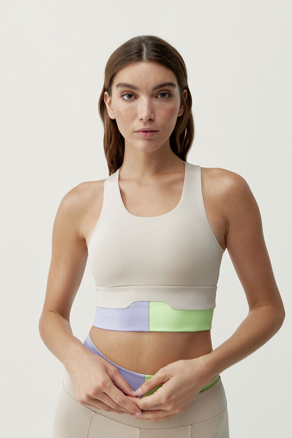 Born Living Yoga Top Kalinda Tan beige