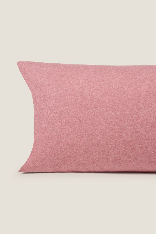 Textura Fronha de malha de algod&atilde;o sustent&aacute;vel   rosa