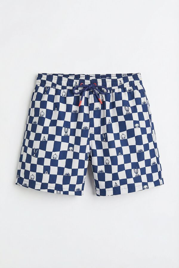 Women'secret Fato de banho de homem estampado aos quadrados e Looney Tunes azul
