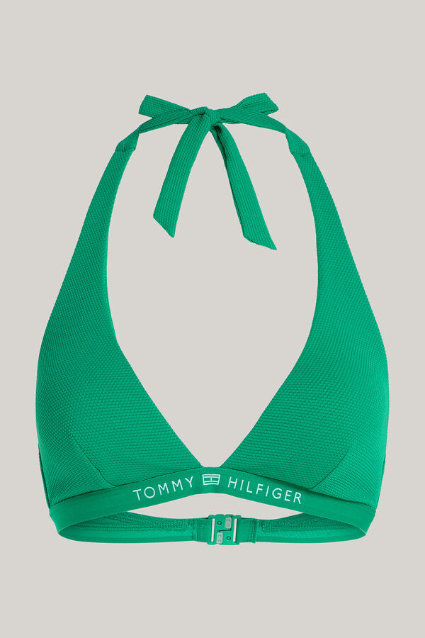 Tommy Hilfiger Top de Bikini Triangular verde